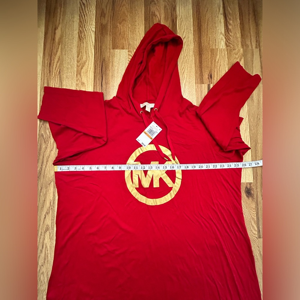 NWT - MICHAEL Michael Kors - Plus Size Circle Logo Hoodie Dress - Picture 5 of 9